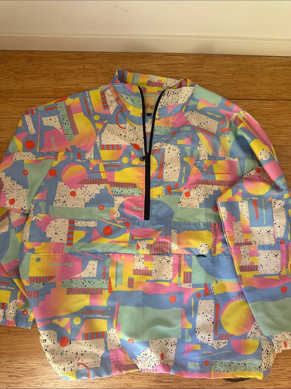 Women's Pastel Geometry Ski Jacket - Multicolor